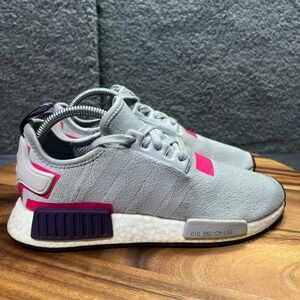 Adidas NMD R1 Grey Pink Purple Women Running Shoes Sneaker BD8006 Size 8